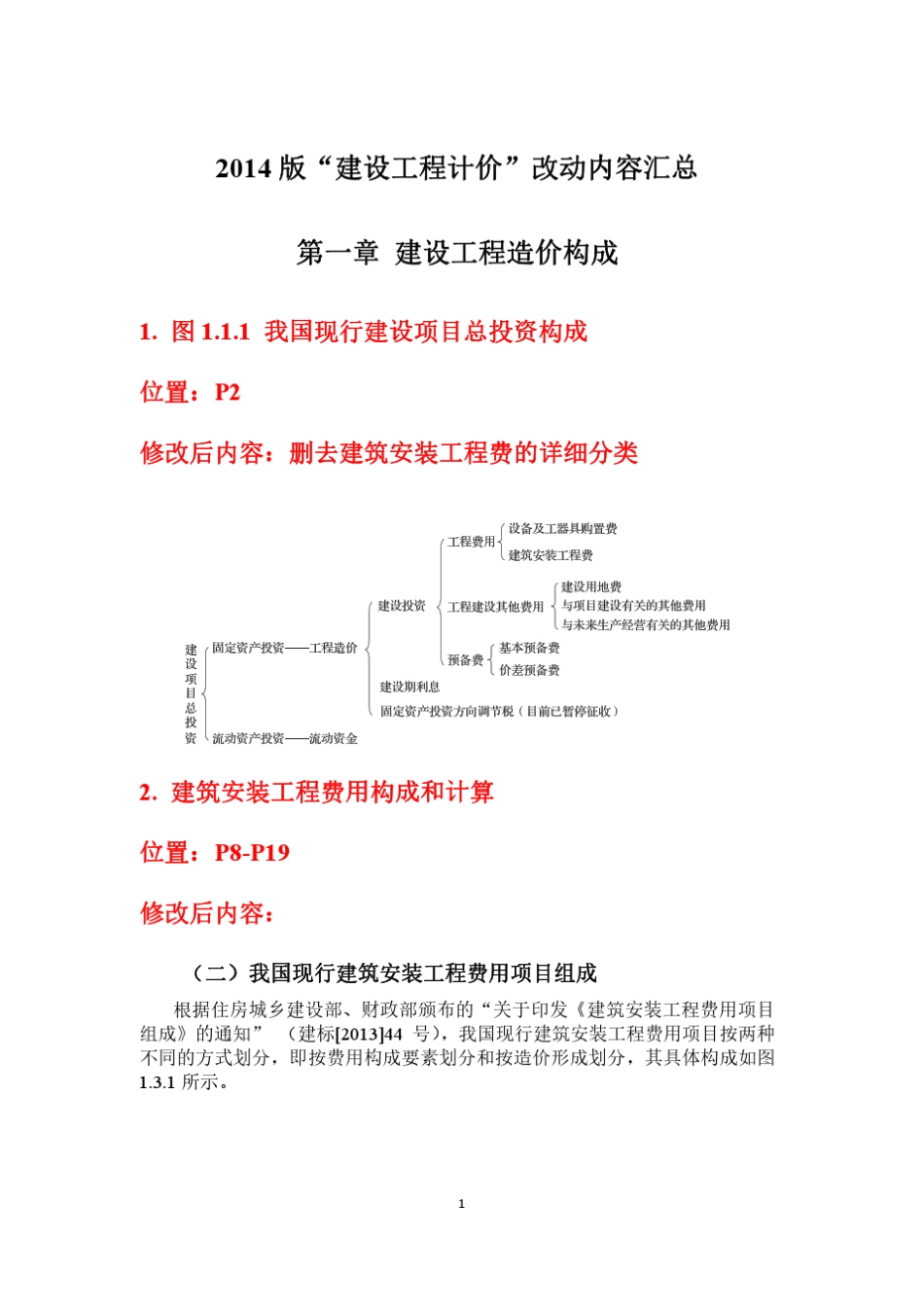 《建设工程计价》修改说明_第1页