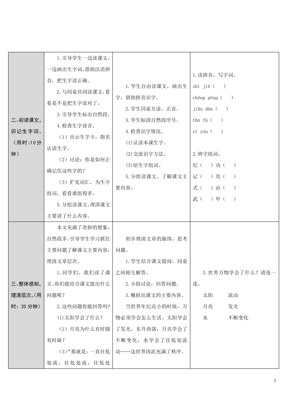 《当世界年纪还小的时候》教案_第2页