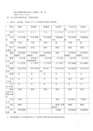 《微生物学教程》(第二版)周德庆__课后答案.