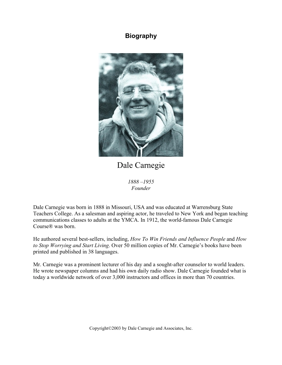 《成功学鼻祖戴尔.卡耐基的金石名言》英文原版DaleCarnegie'sGoldenBook_第2页