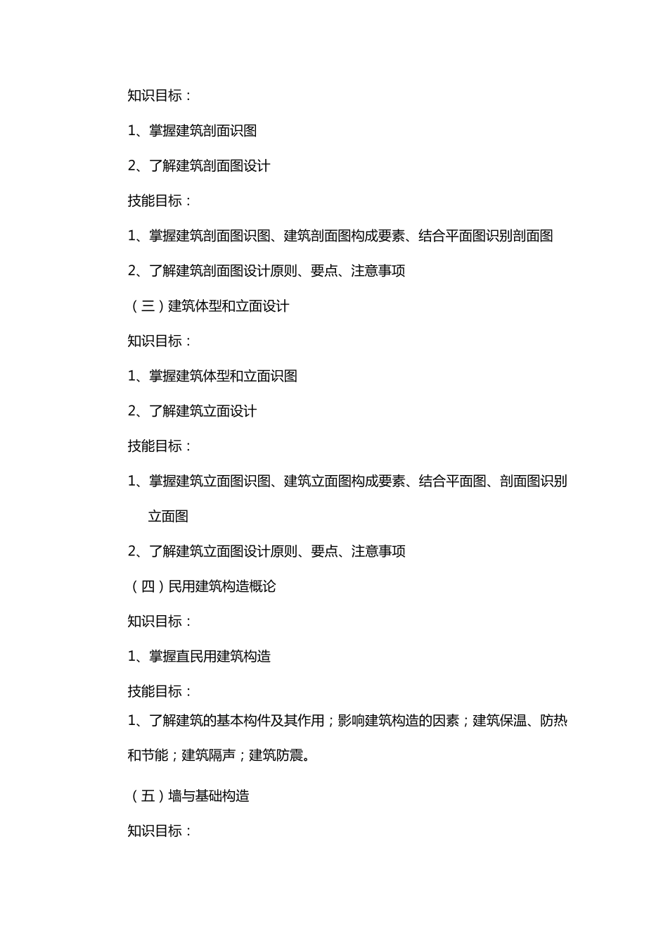 《房屋建筑学》课程标准(建筑)_第3页