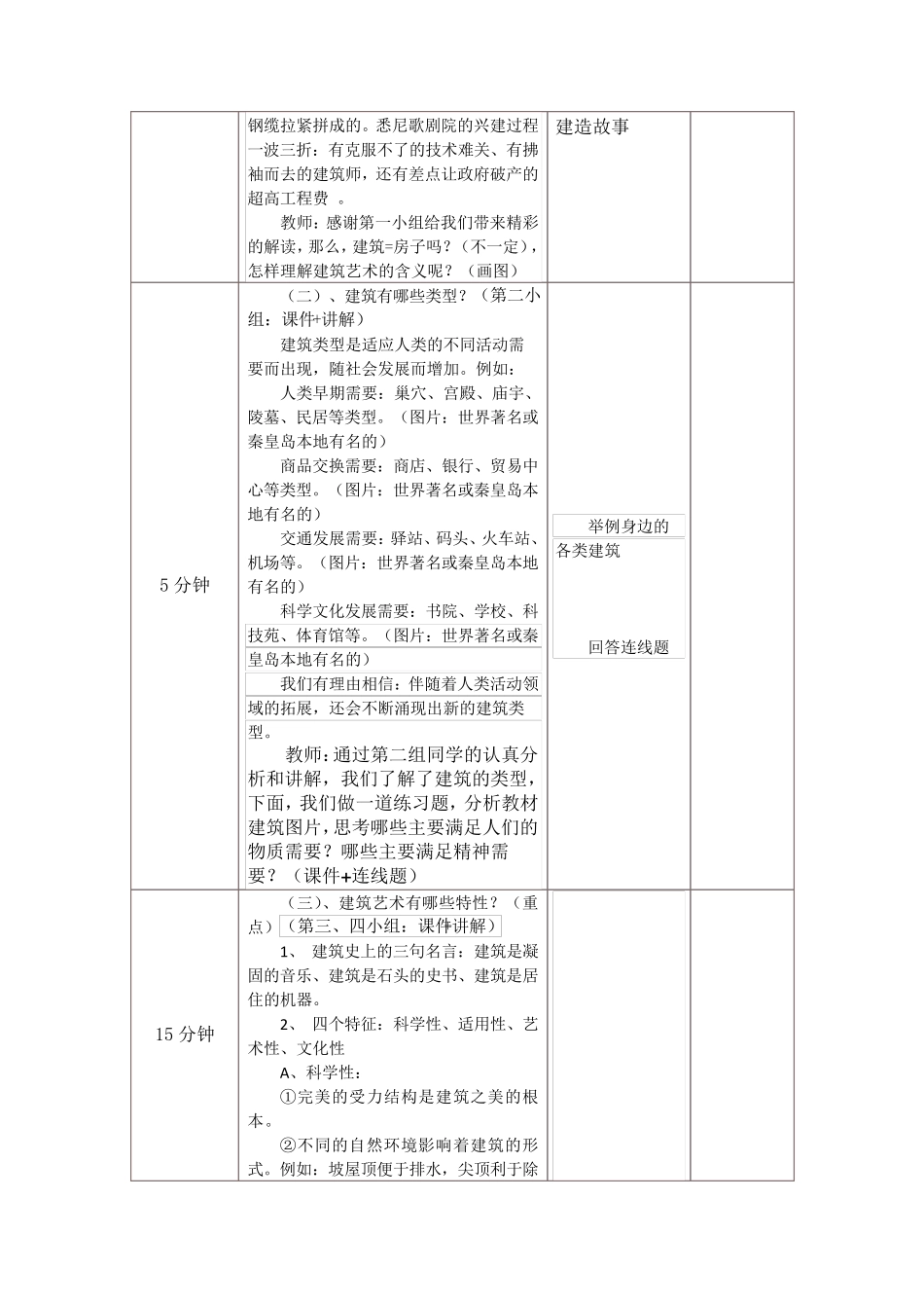 《探寻建筑艺术的特点》教学设计_第3页