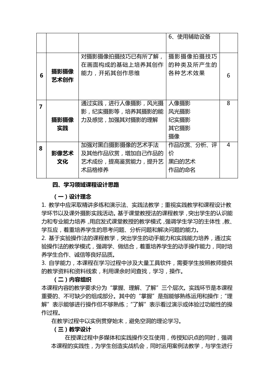 《摄影摄像》教学大纲_第3页