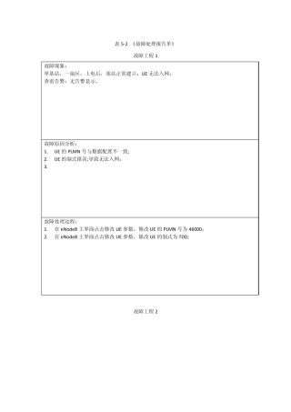 《故障处理报告单》