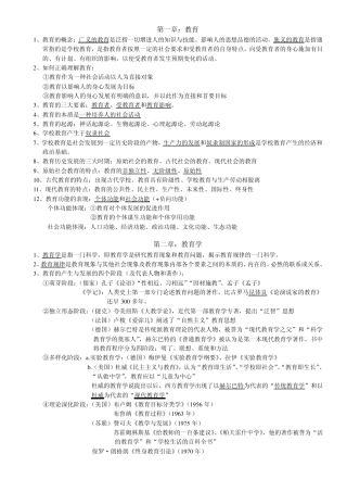 《教育学》考试重点