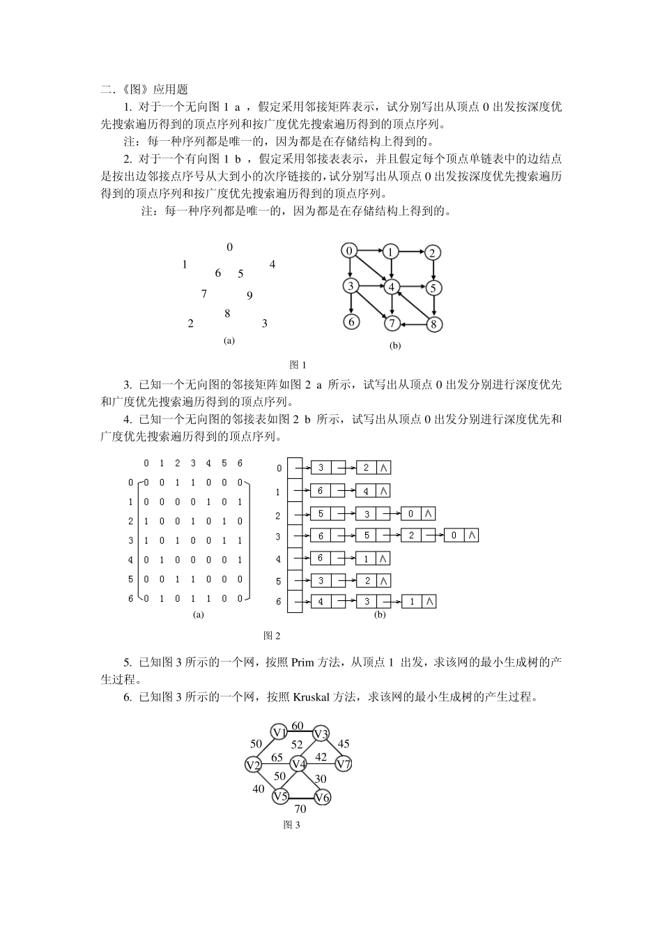 《数据结构》应用题参考习题_第3页