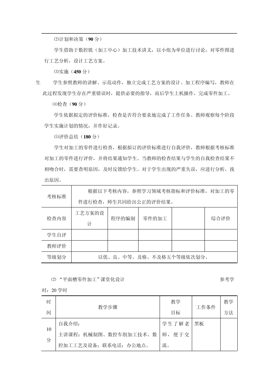 《数控铣削(加工中心)加工》课程教学设计_第2页