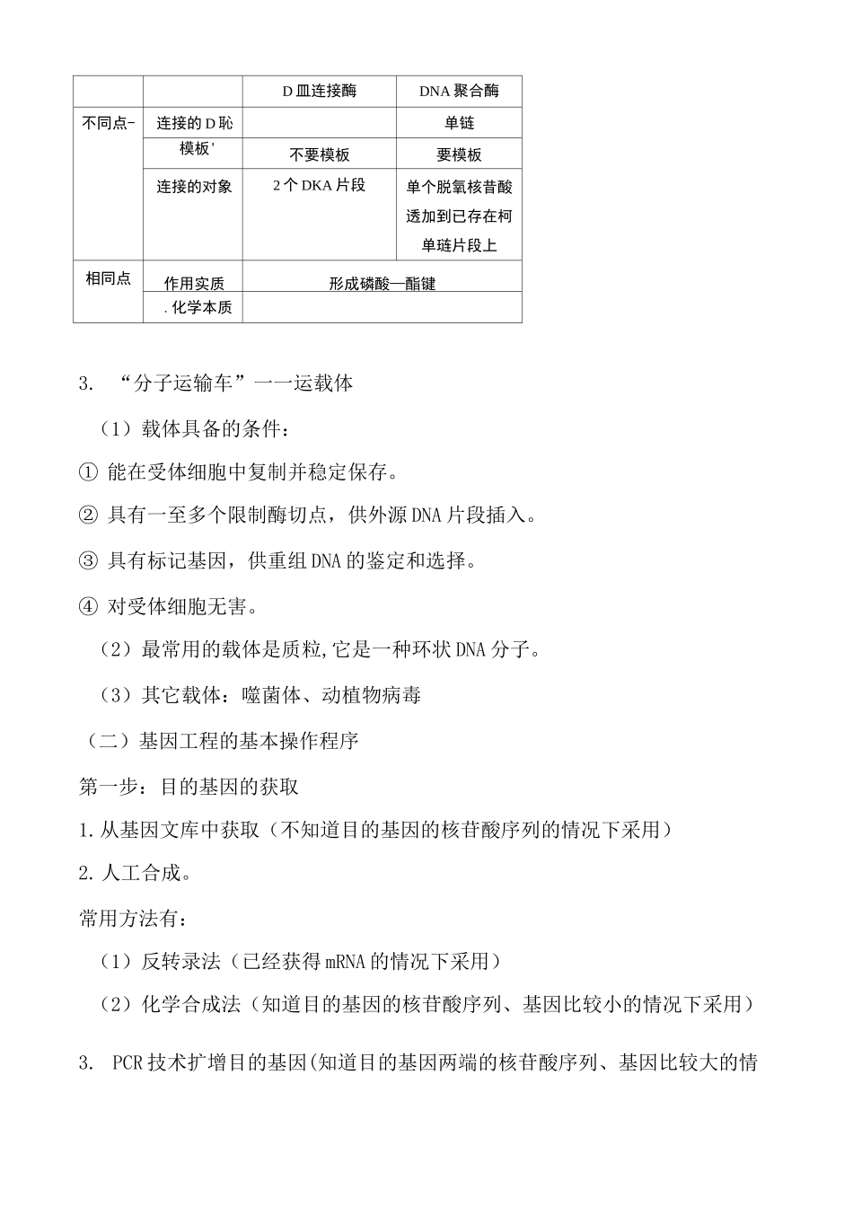 高中生物基因工程知识点小结_第2页