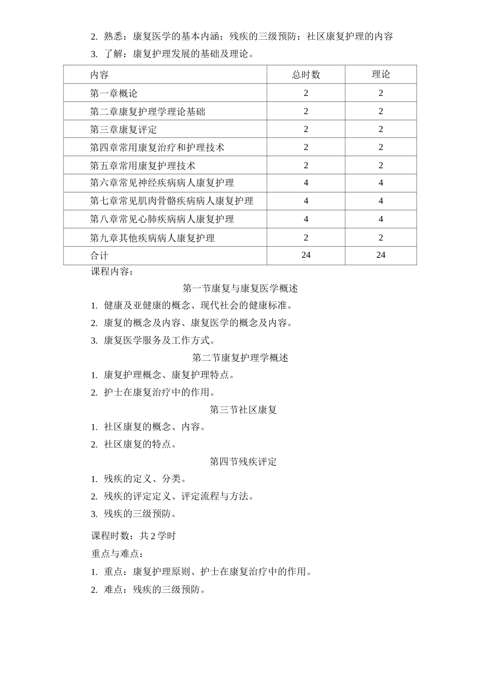 《康复护理学》大纲_第2页