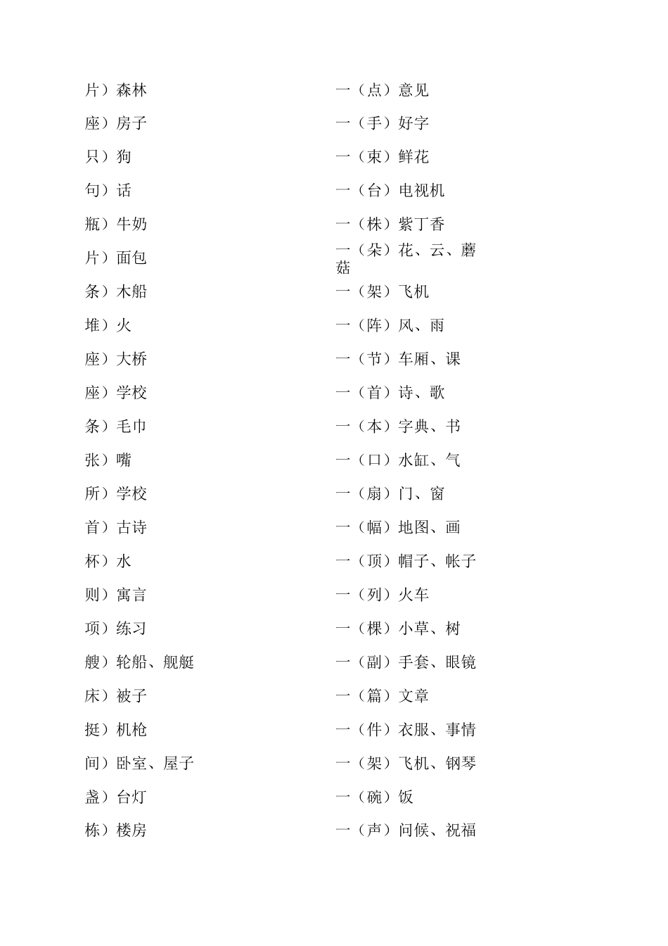 一年级词语积累大全_第2页