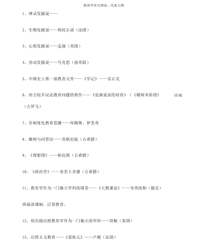 教育学教育心理学理论及代表人物