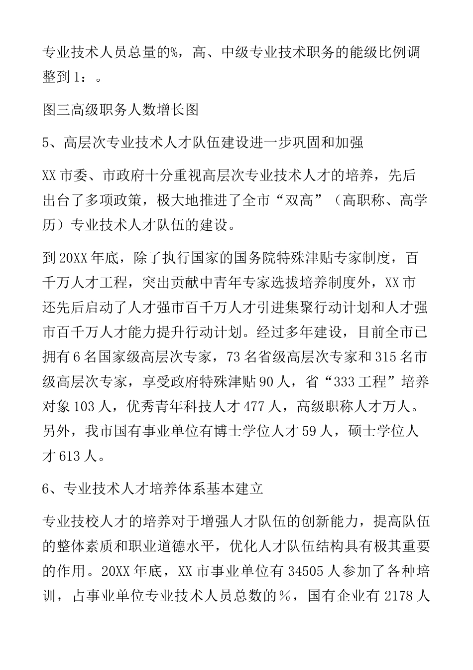 专业技术人才队伍建设情况调研报告_第3页