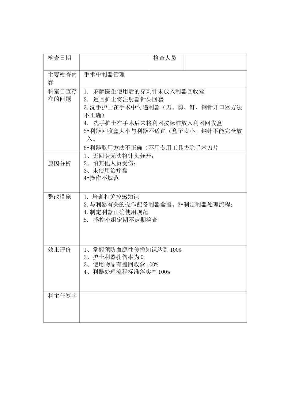 手术室护理质量持续改进记录_第2页