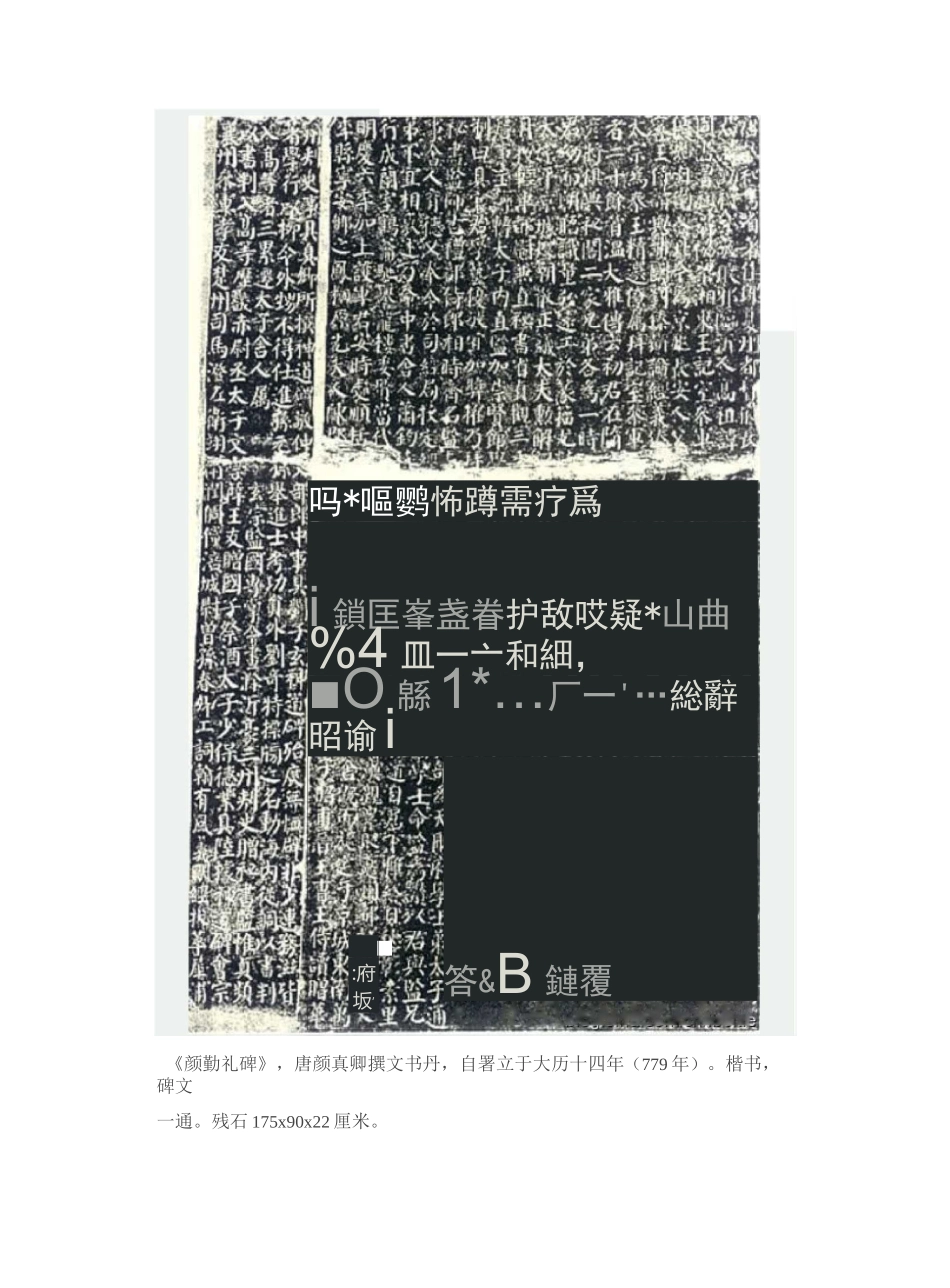 《颜勤礼碑》高清大图欣赏_第1页