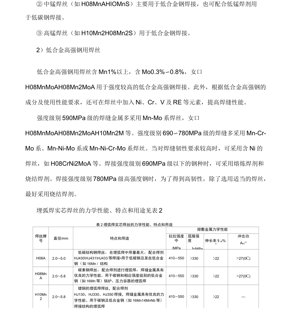 焊接用焊丝的选用原则方法及选用表_第3页