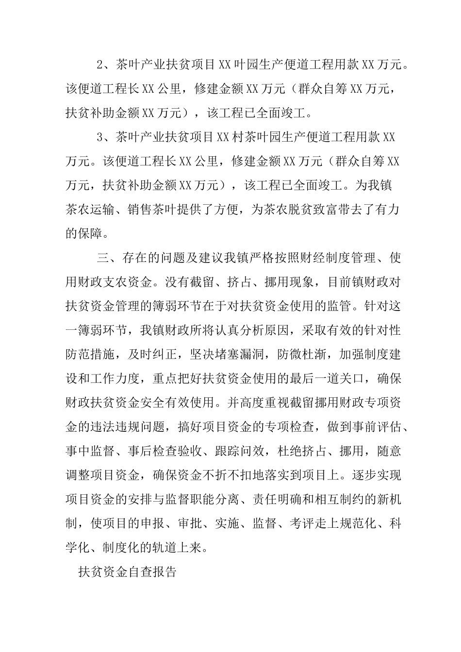 扶贫资金自查报告_第2页