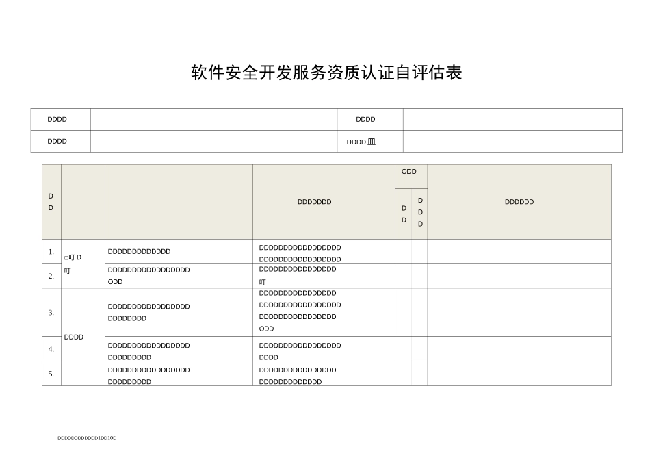 认证中心软件开发安全自评估表_第1页