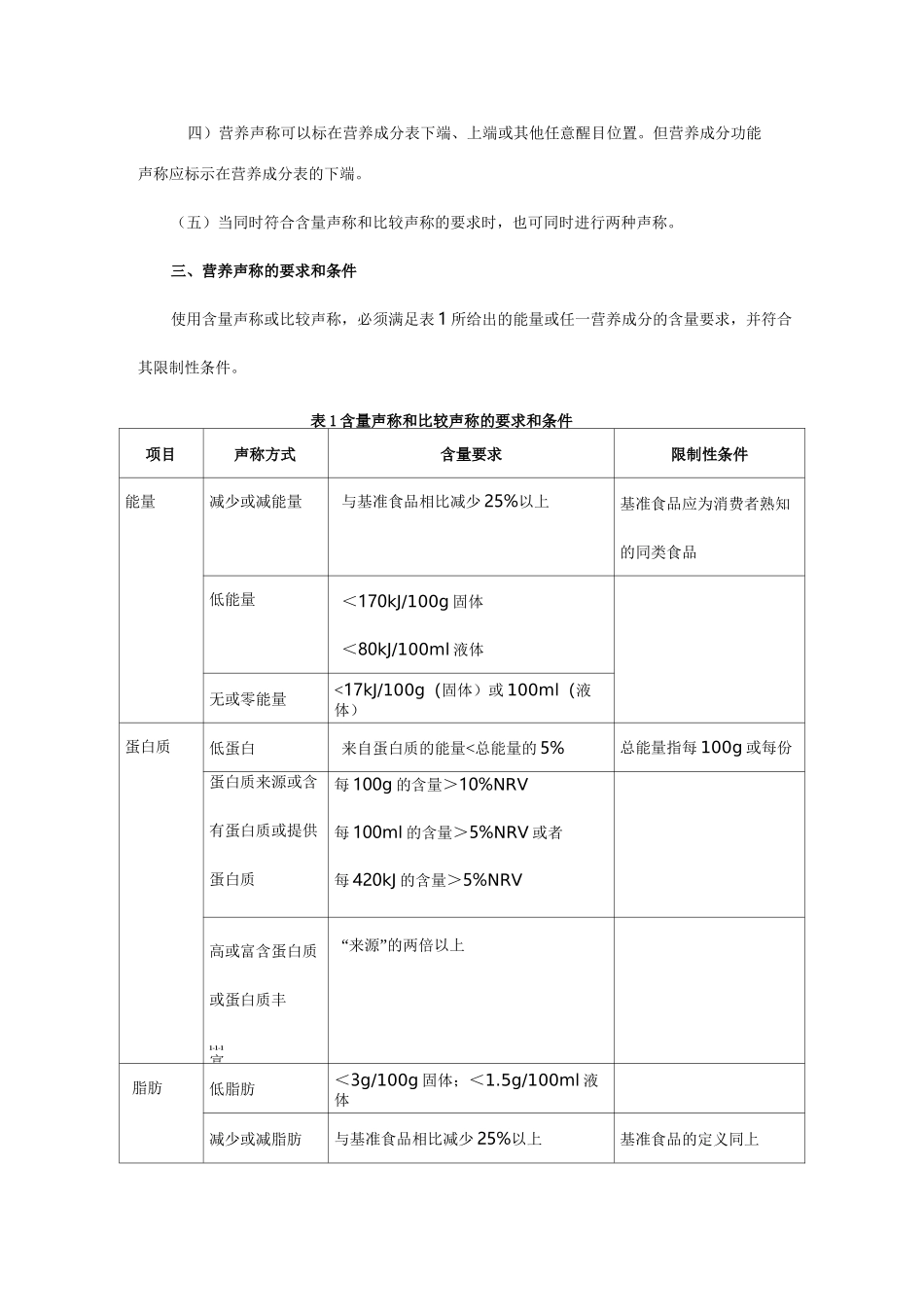 食品营养声称和营养成分功能声称准则_第2页
