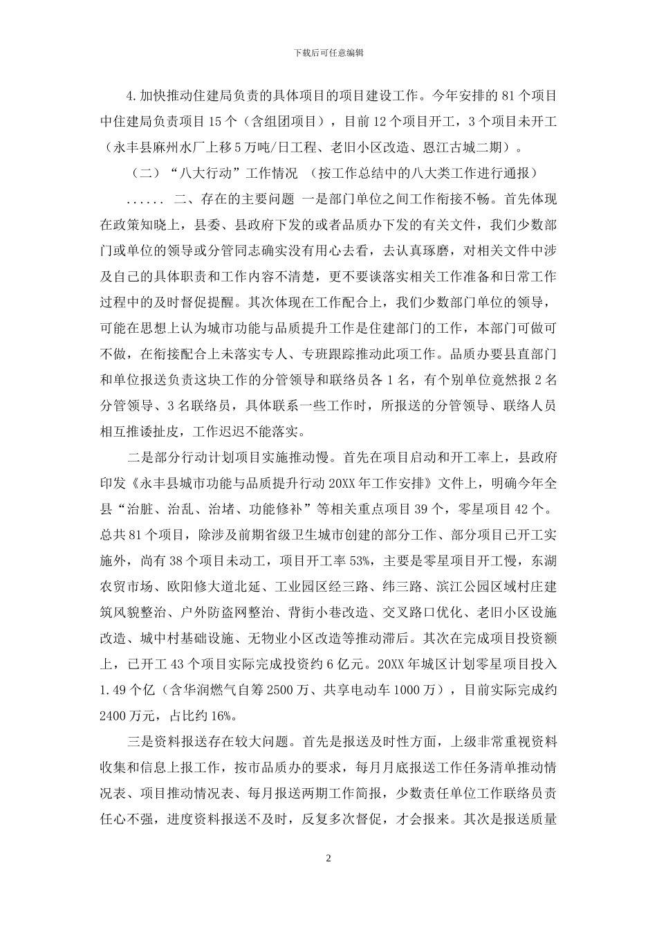 城市功能与品质提升工作推进会发言材料2024_第2页