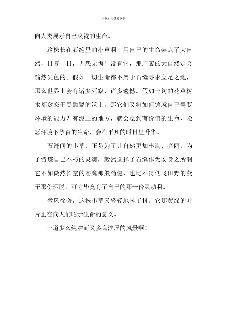 壁上的小草作文800字_第2页