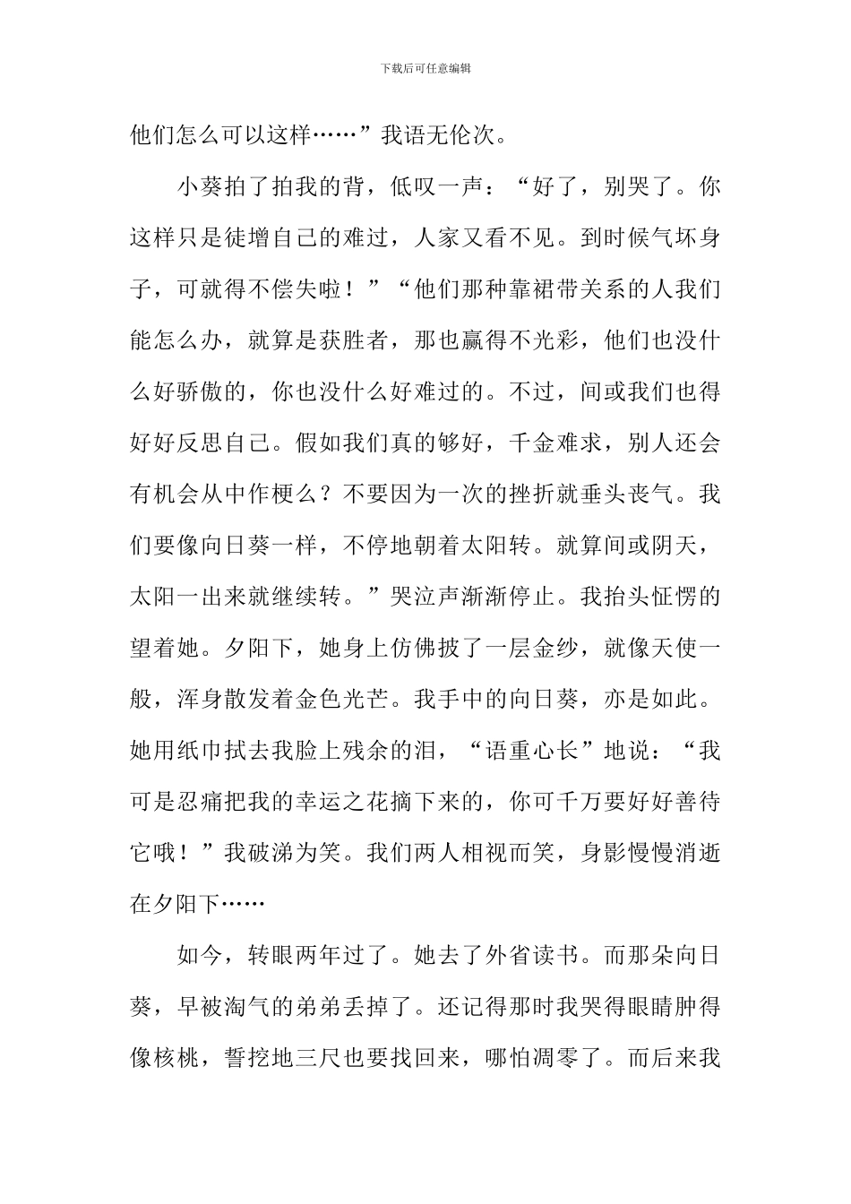 夕阳下我又想起作文_第2页