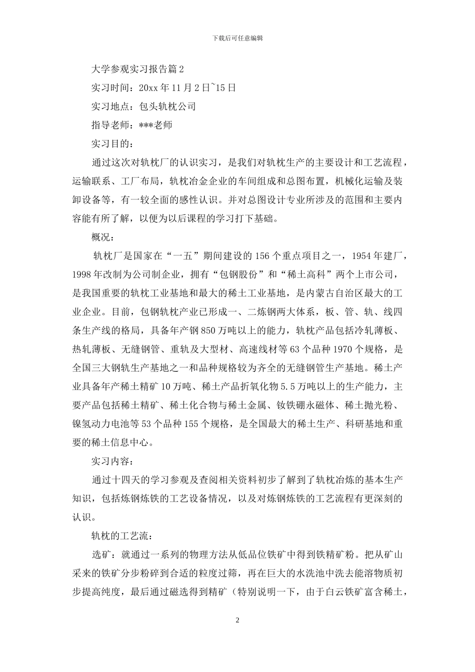 大学参观实习报告汇总9篇_第2页