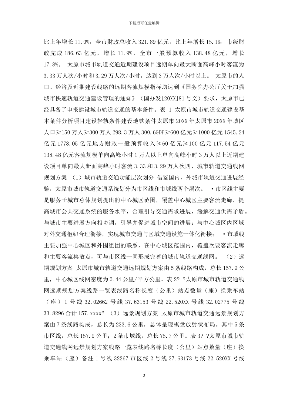 太原市轨道交通规划太原市轨道交通规划_第2页