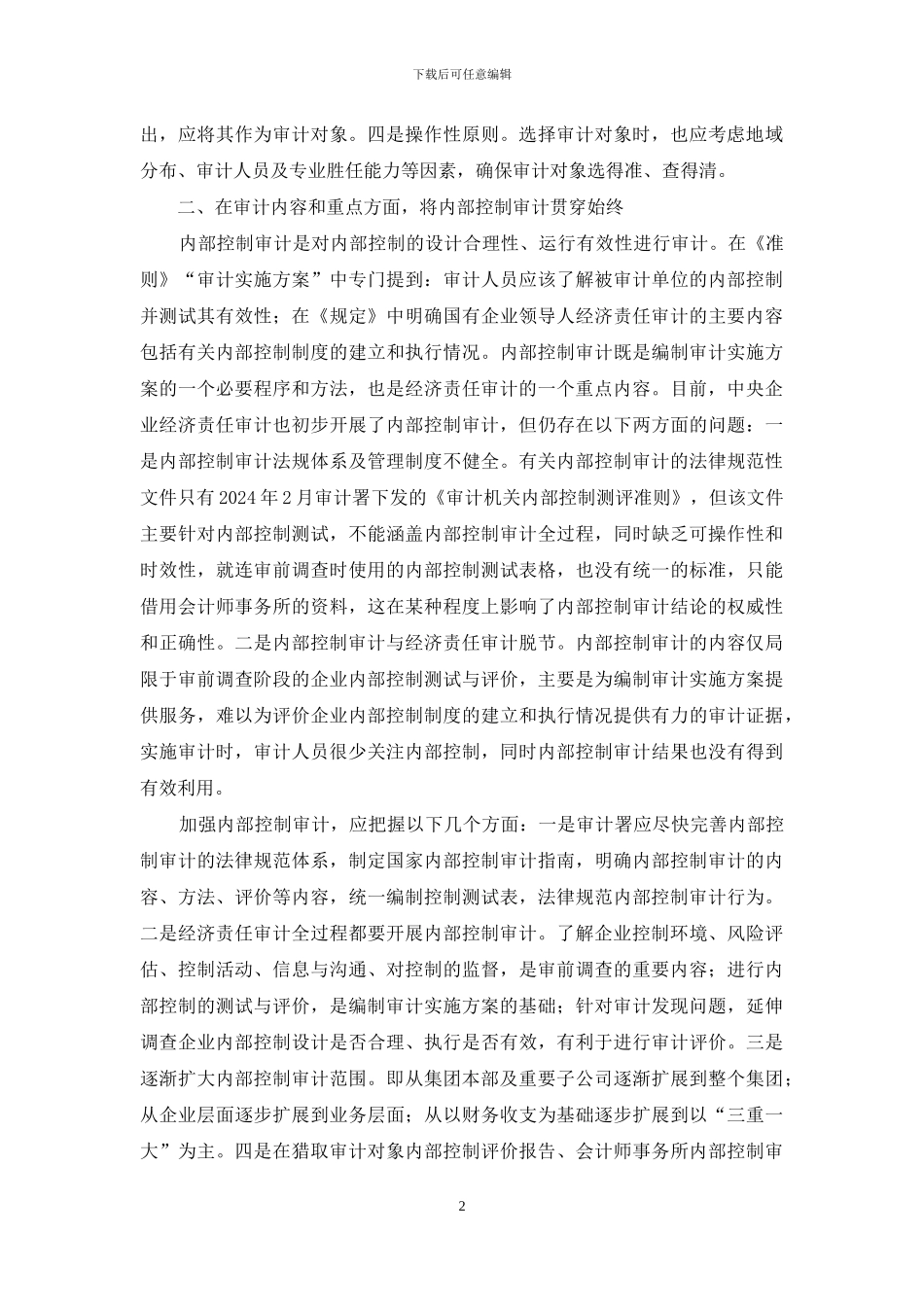 央企经济审计调查报告_第2页