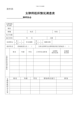 女律师组织名称