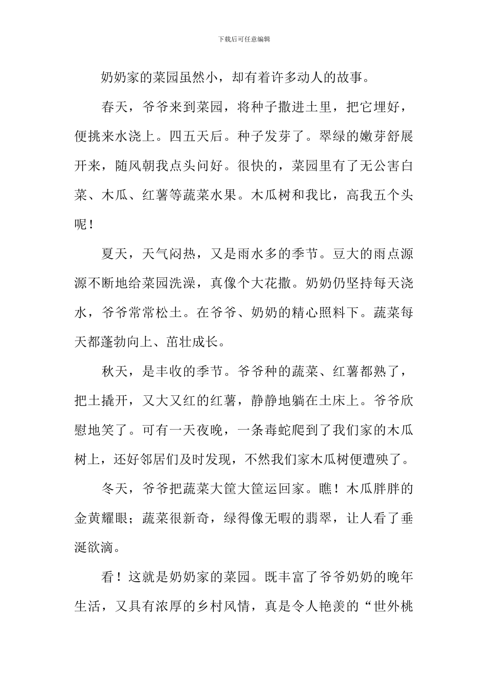 奶奶的小菜园作文_第3页