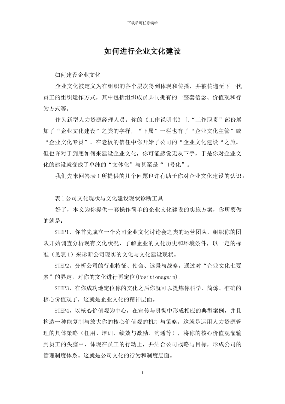 如何进行企业文化建设_第1页