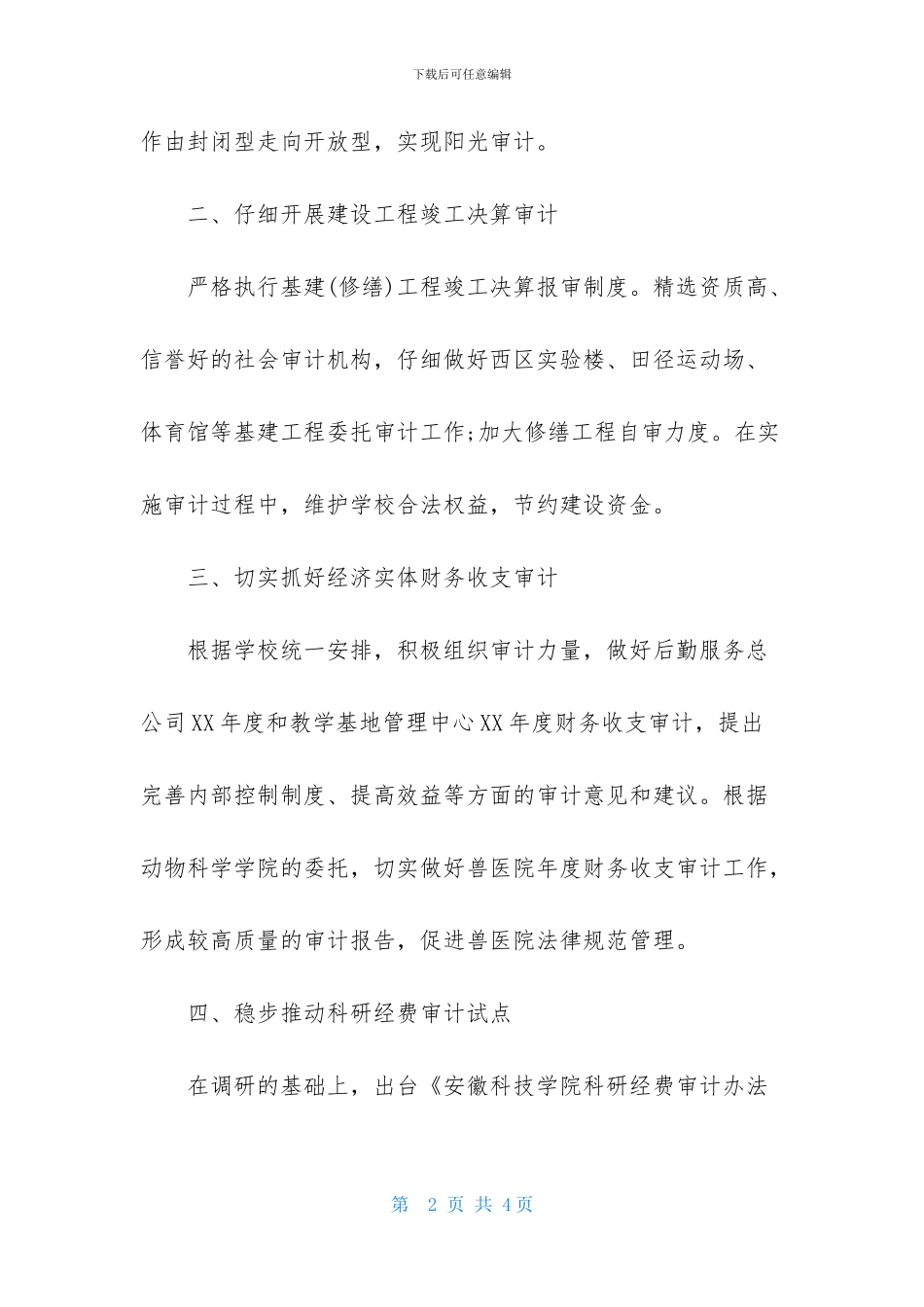 学校审计年度工作计划_第2页