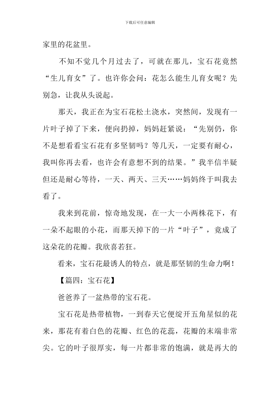 宝石花作文300字_第3页