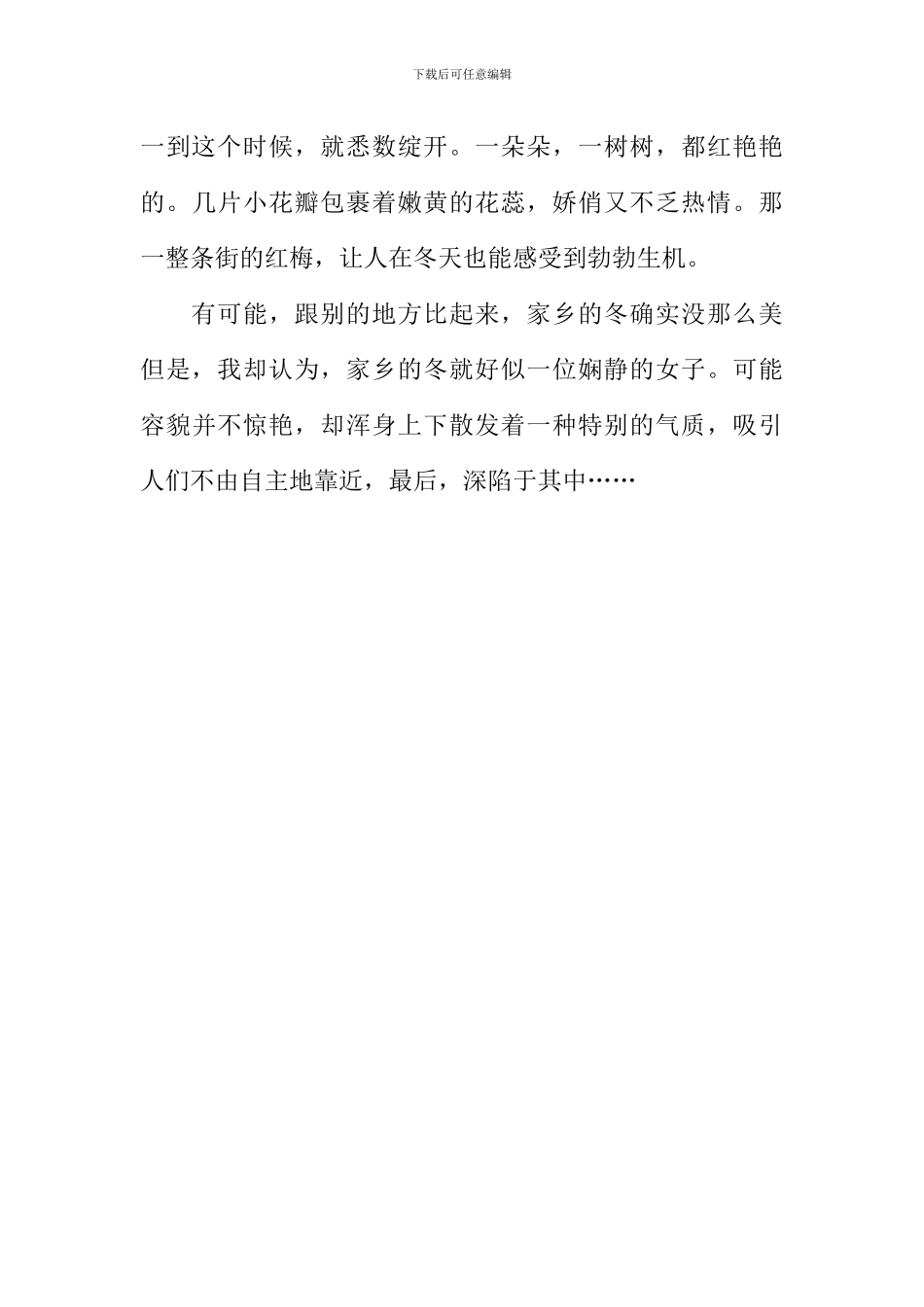 家乡的冬作文_第3页