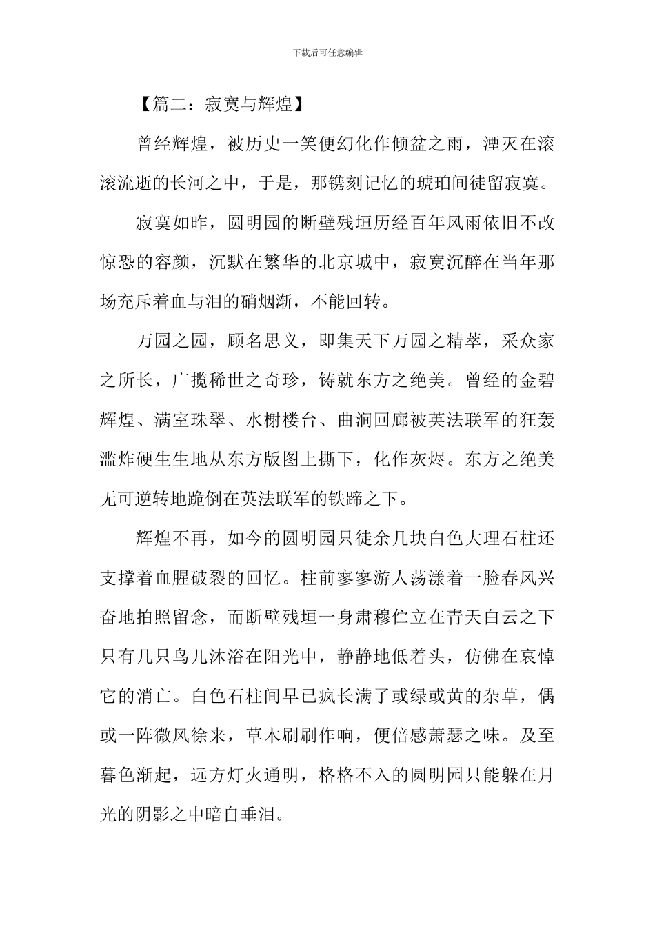 寂寞与辉煌作文_第3页