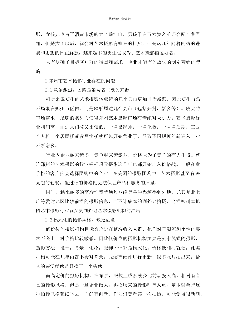 对郑州艺术摄影行业发展的建议_第2页