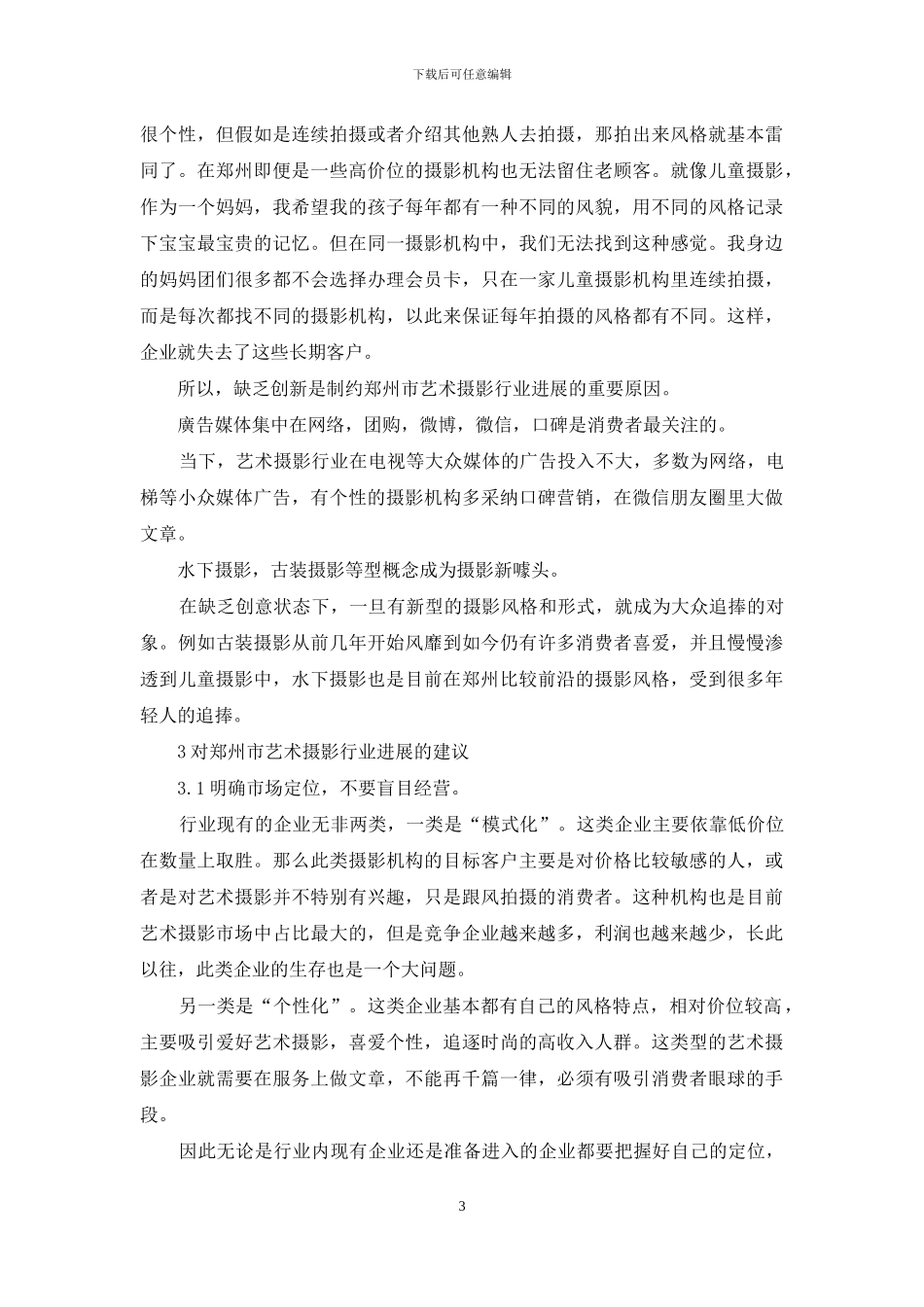 对郑州艺术摄影行业发展的建议_第3页
