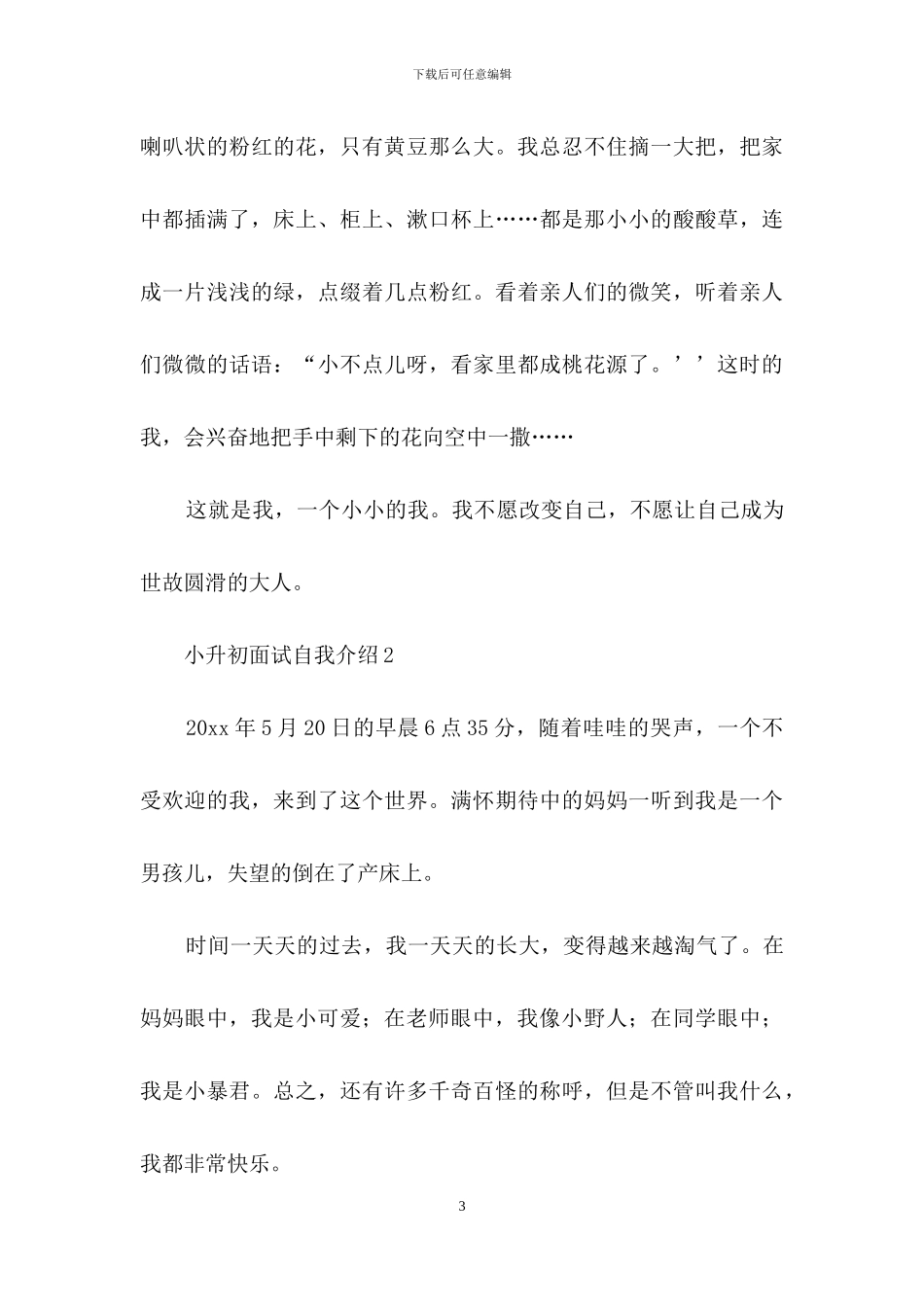 小升初面试自我介绍-1_第3页