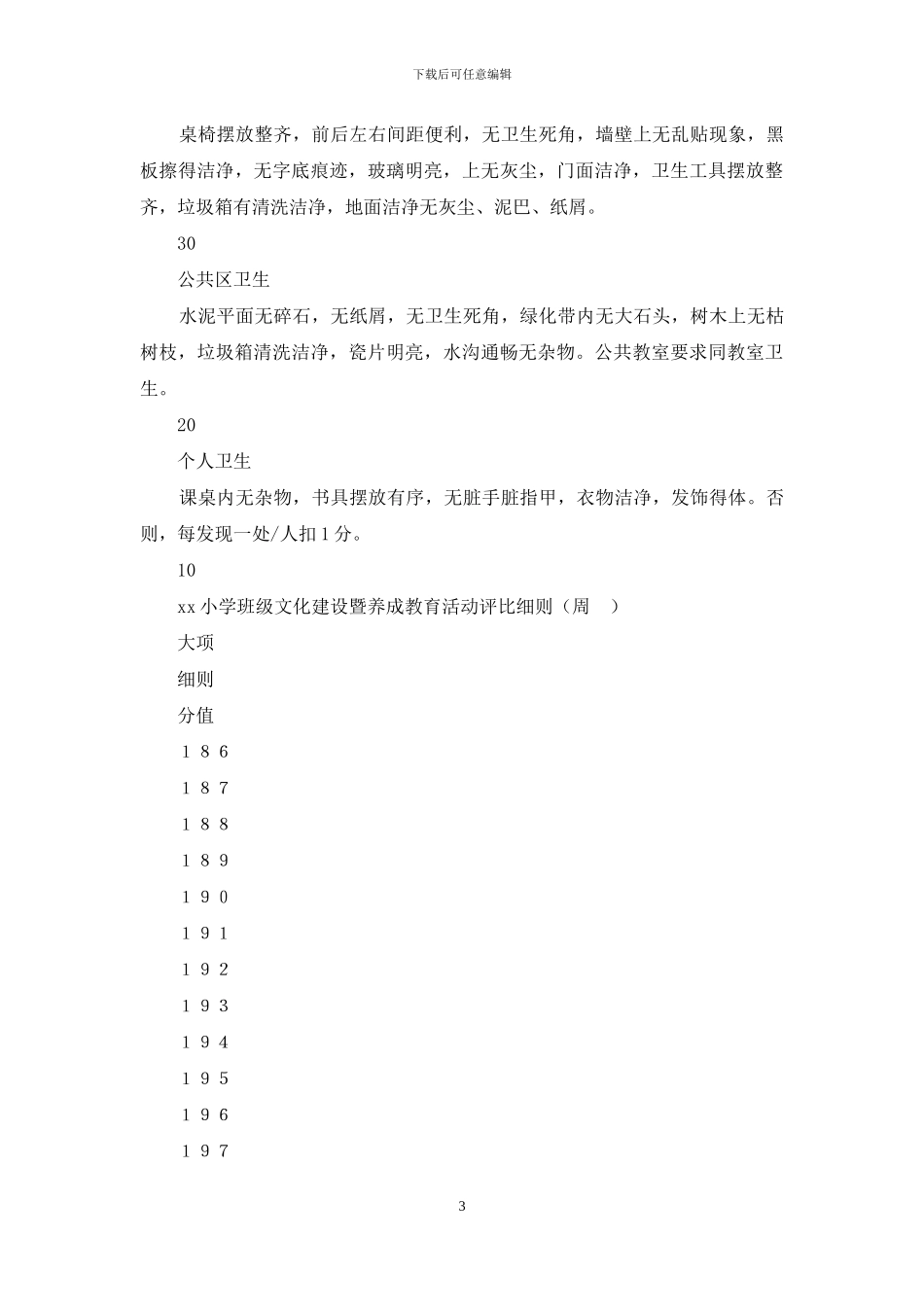 小学班级文化建设暨养成教育活动方案_第3页