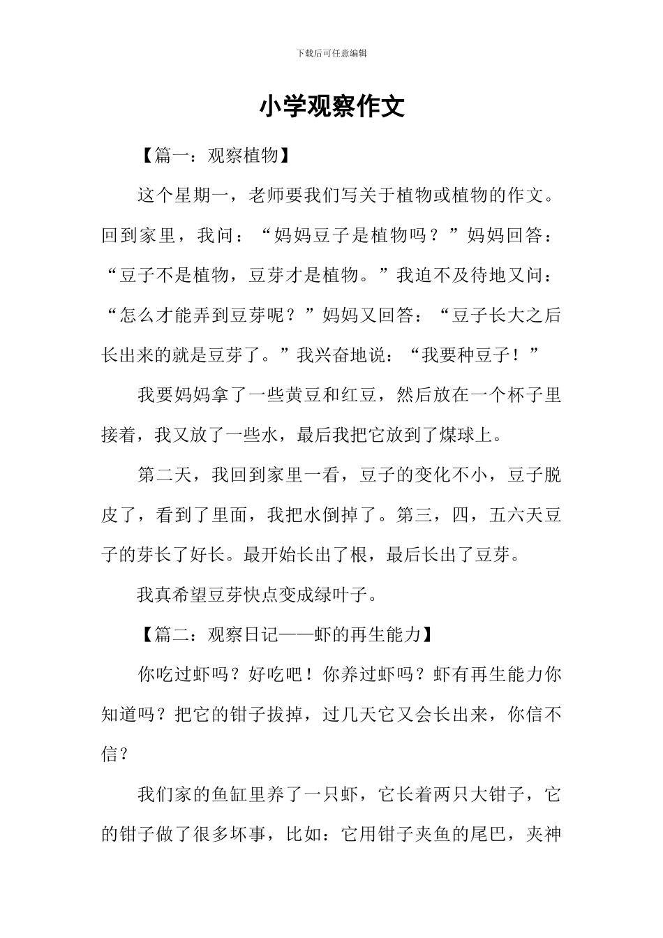 小学观察作文_第1页