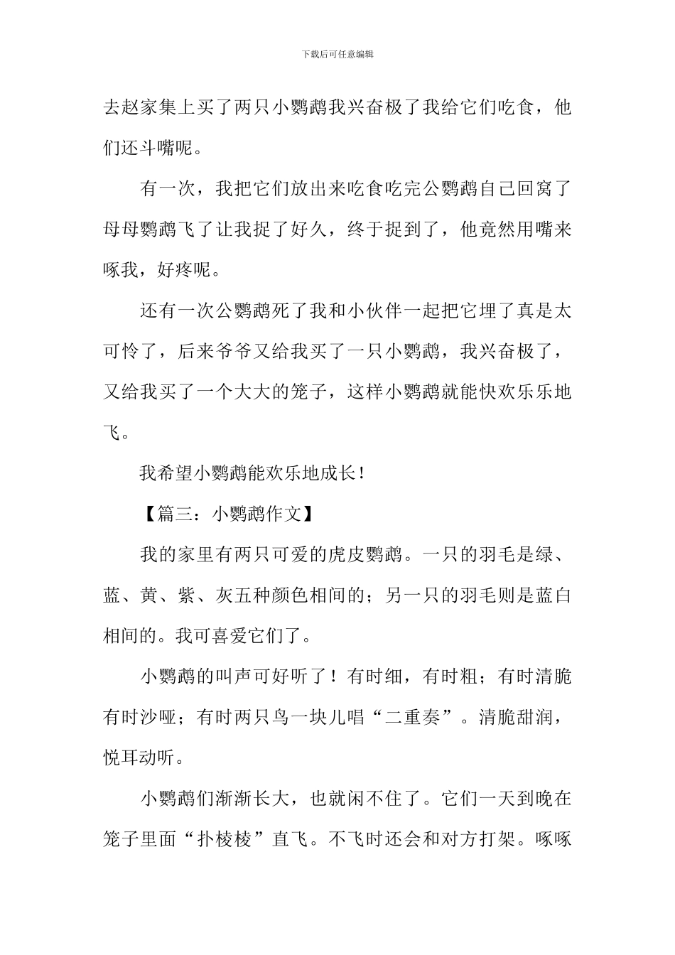 小鹦鹉作文300字_第2页