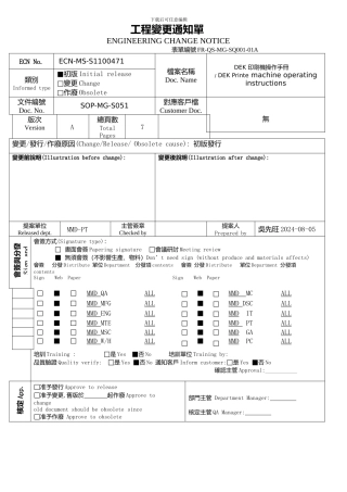 工程变更通知单