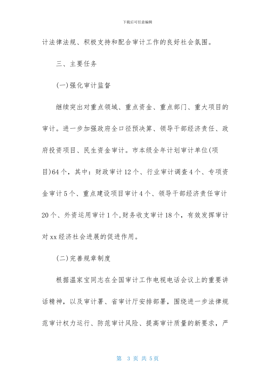 市审计机关工作计划_第3页