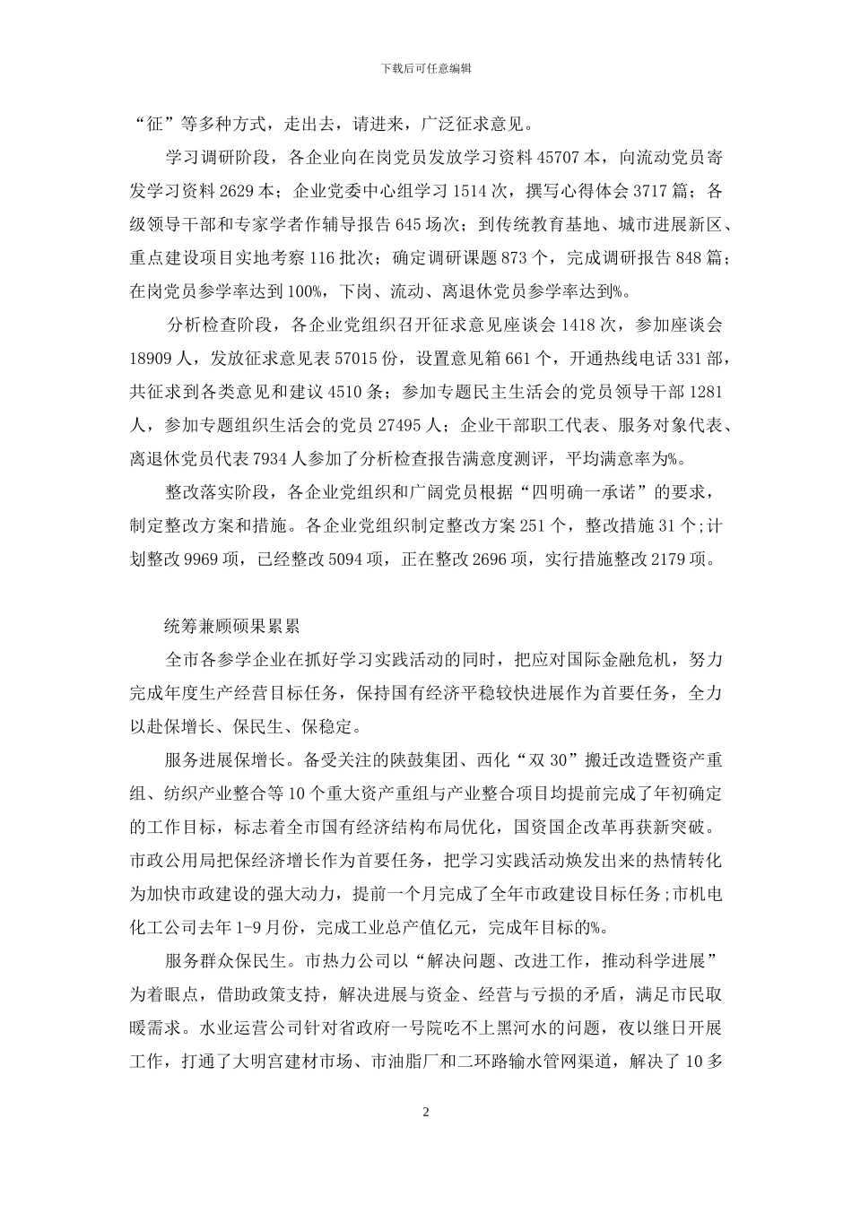 市属国有企业四强四优活动情况综述_第2页