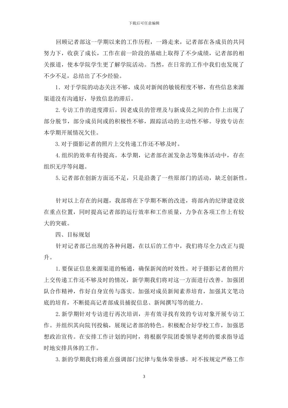 广播站记者部工作总结_第3页