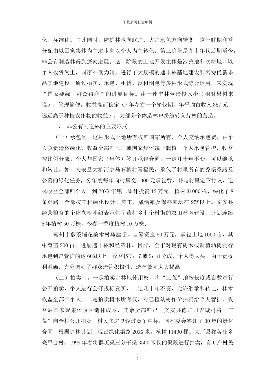 廊坊市非公有制造林情况的调研报告-廊坊市王金忠_第2页