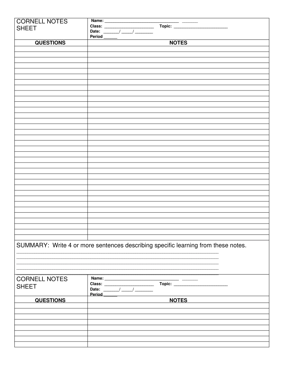 康奈尔笔记表格模板_第1页