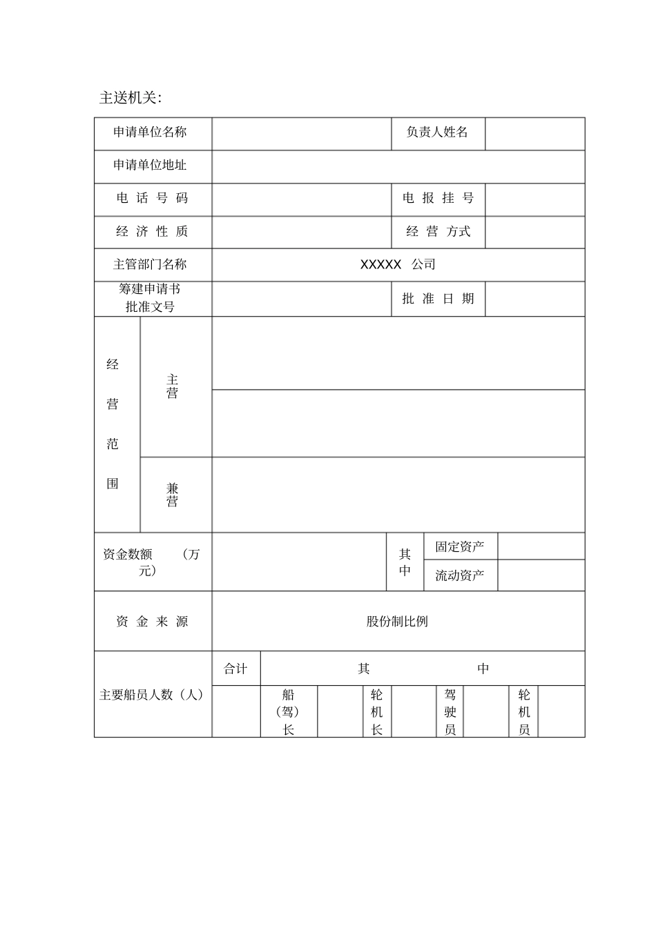 水路运输企业船舶开业申请书_第3页