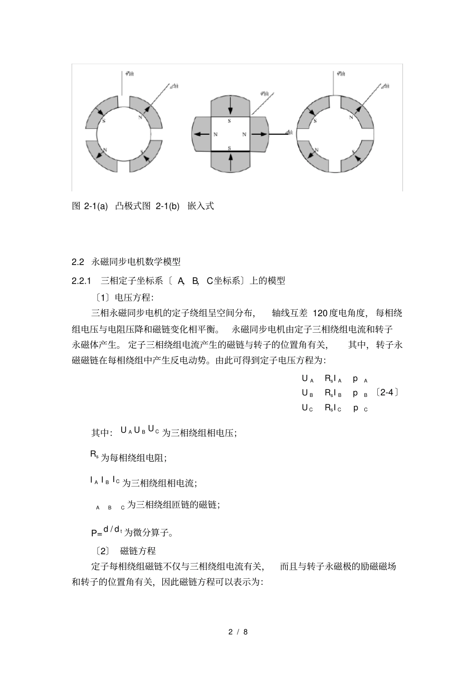 永磁同步电动机矢量控制结构及方法_第2页