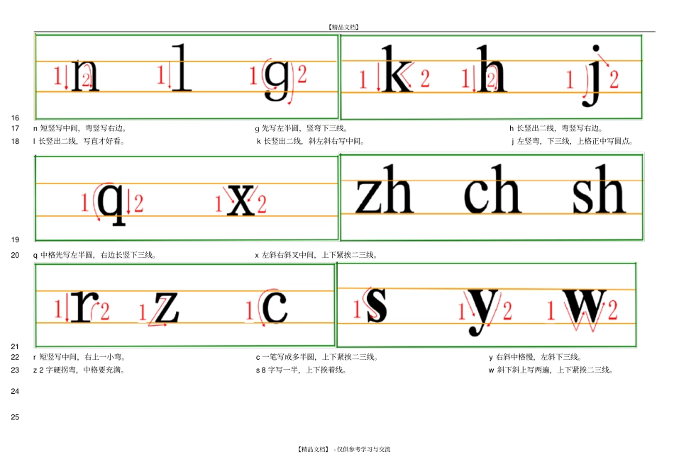 汉语拼音书写格式四线三格及笔顺87324_第3页